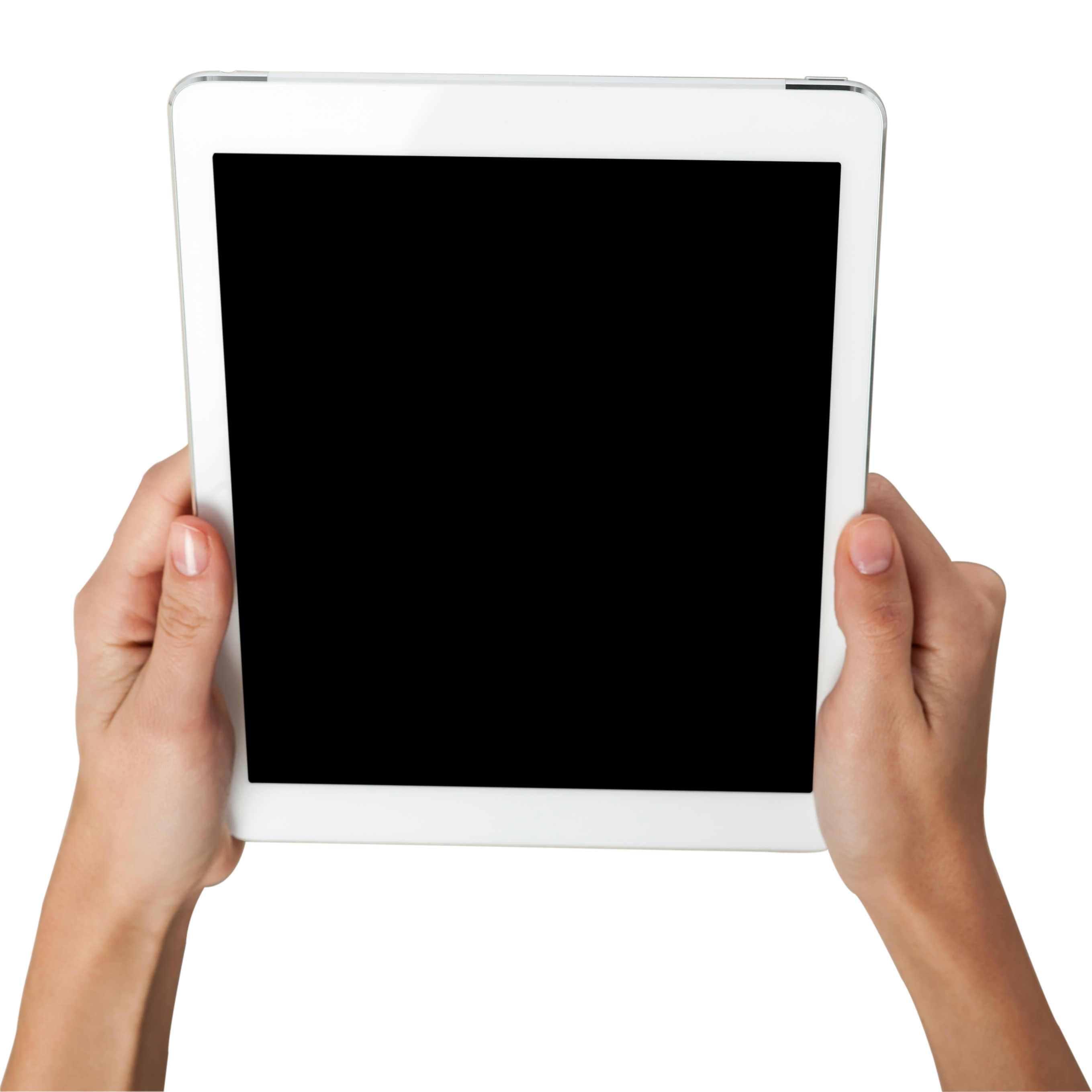 Tablet Mockup Held With Both Hands