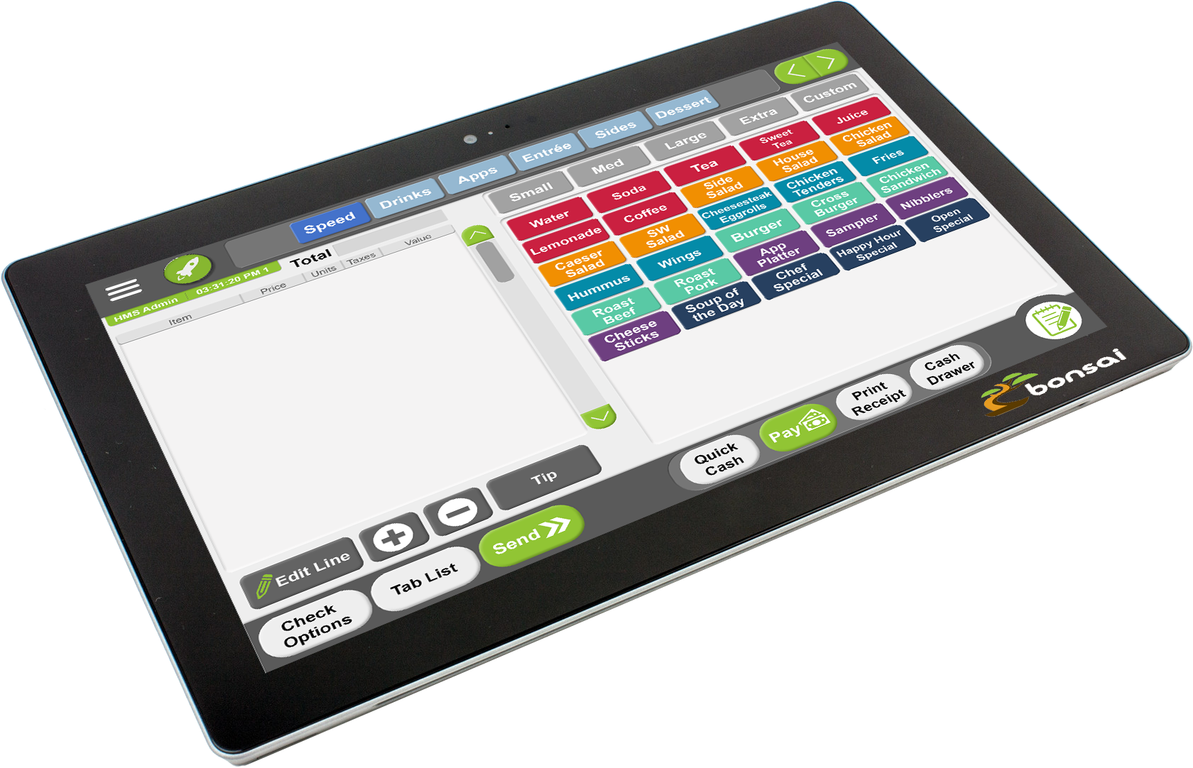 Tablet P O S System Interface