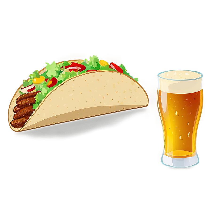 Taco And Beer Clipart Png 50