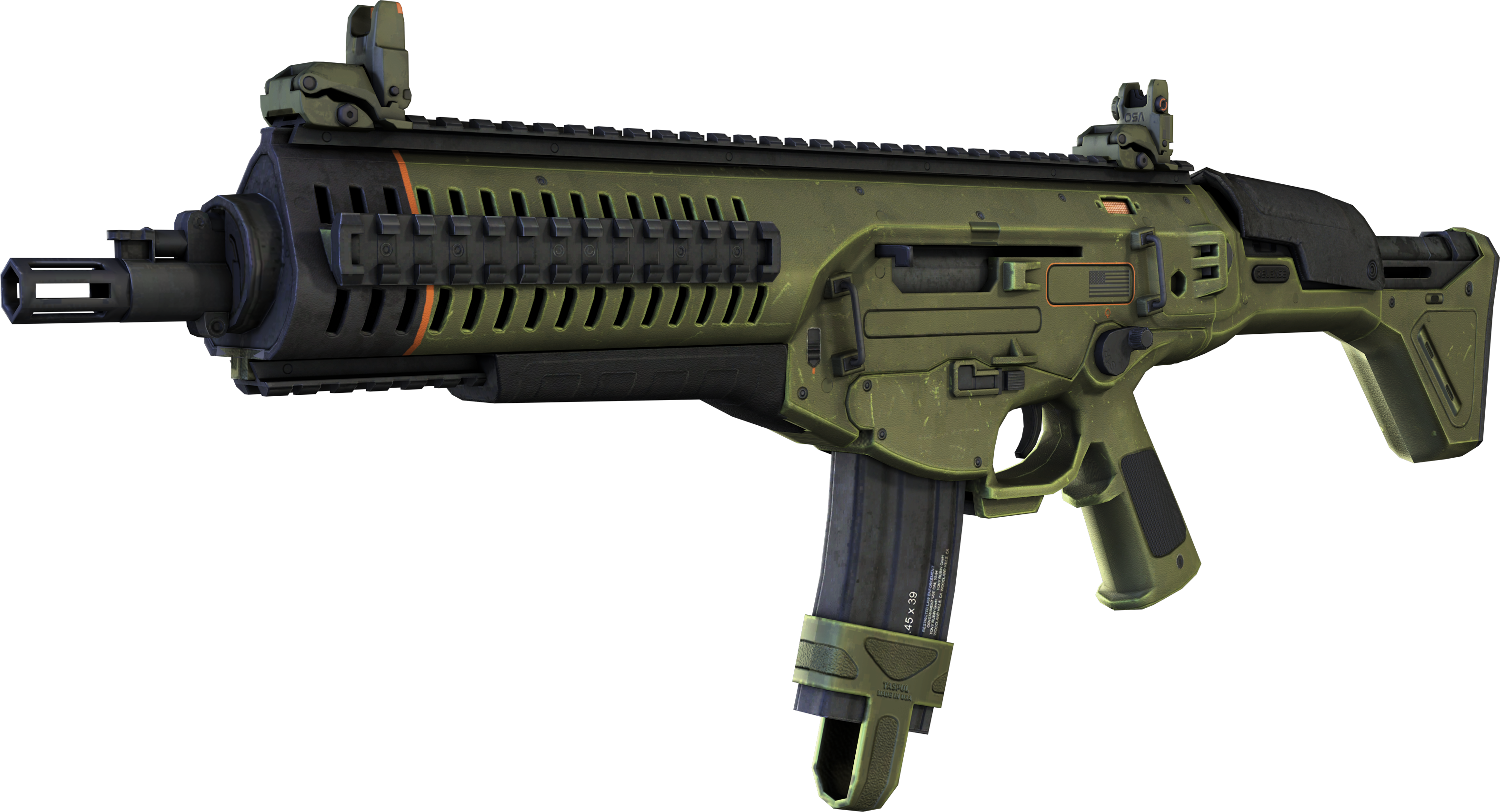 Tactical Assault Rifle Isolated