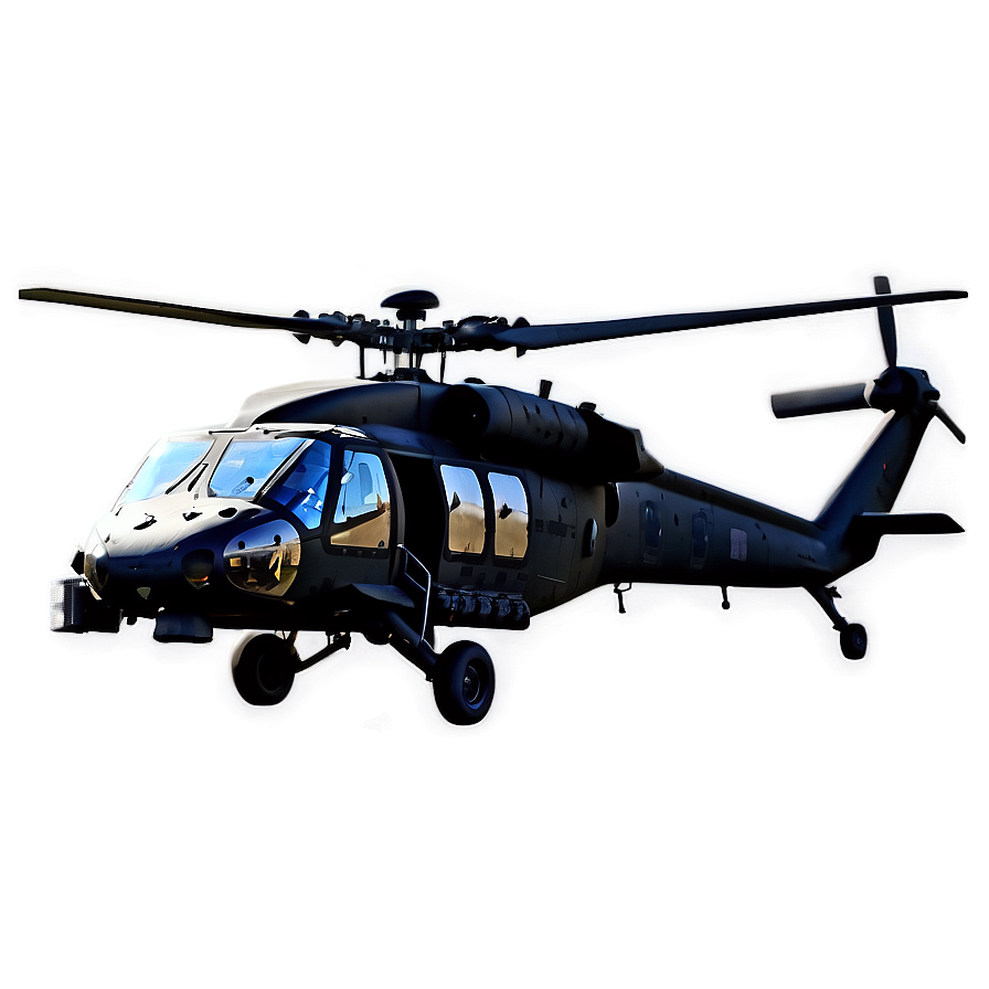 Tactical Black Hawk Helicopter Png Pkb92