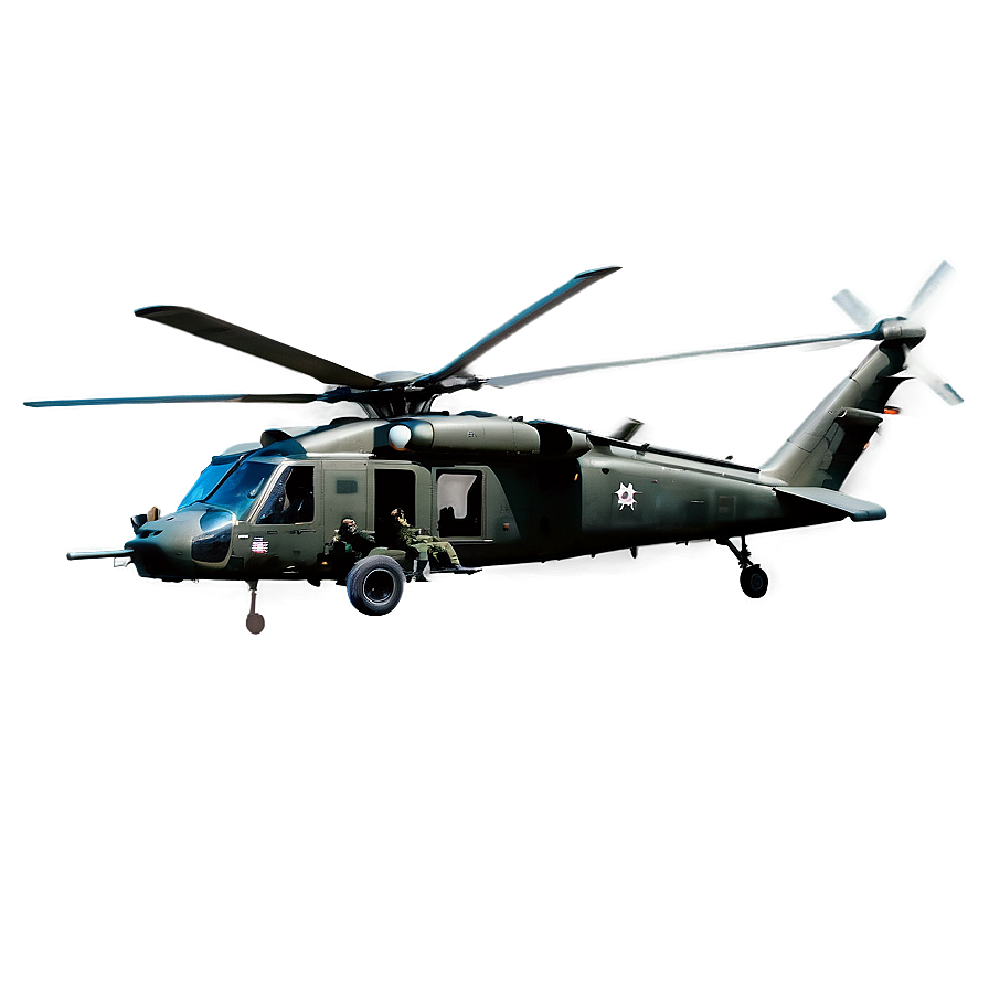 Tactical Black Hawk Helicopter Png Ytc82