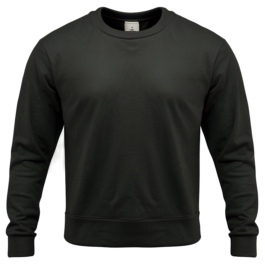 Tailored Fit Black Sweatshirt For Men Png 06272024