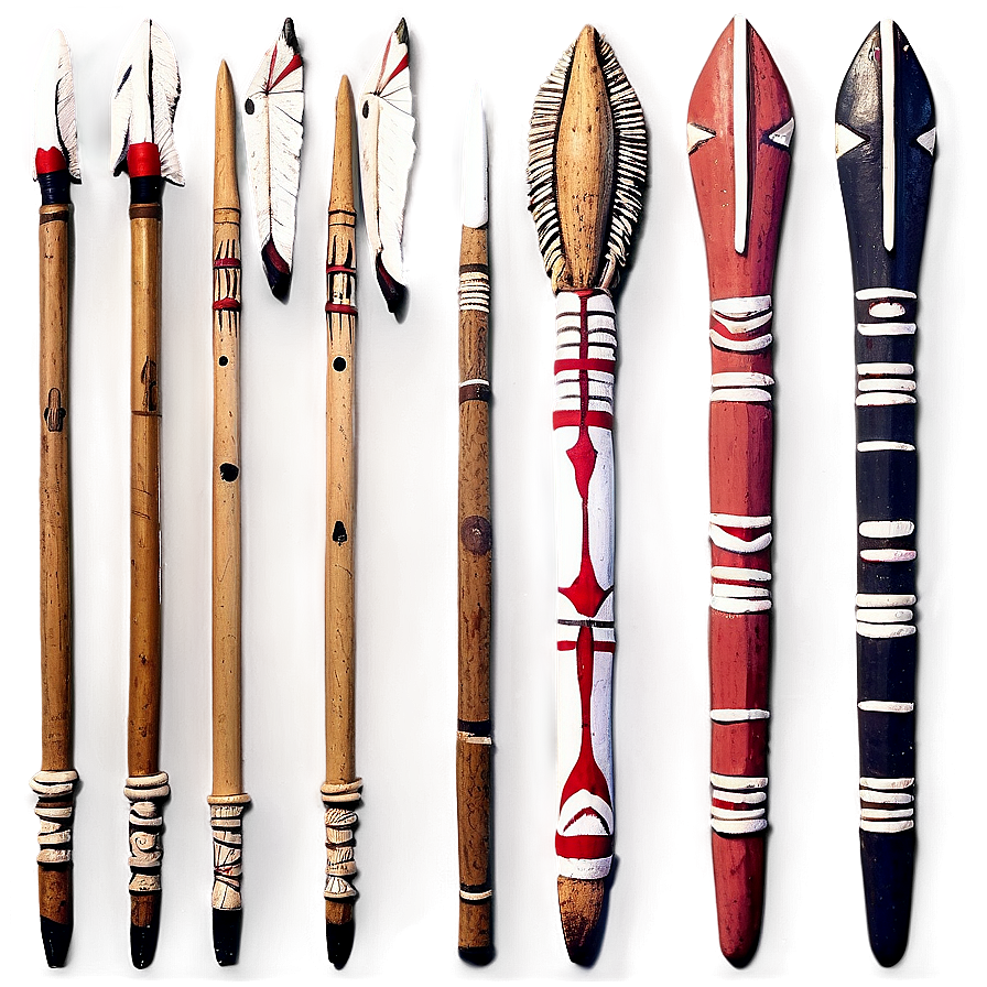 Taino Arrows And Spears Png Byn