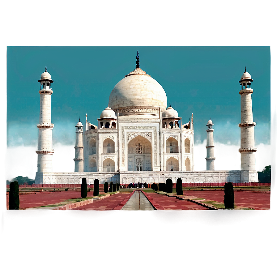 Taj Mahal And Blue Sky Png 06252024