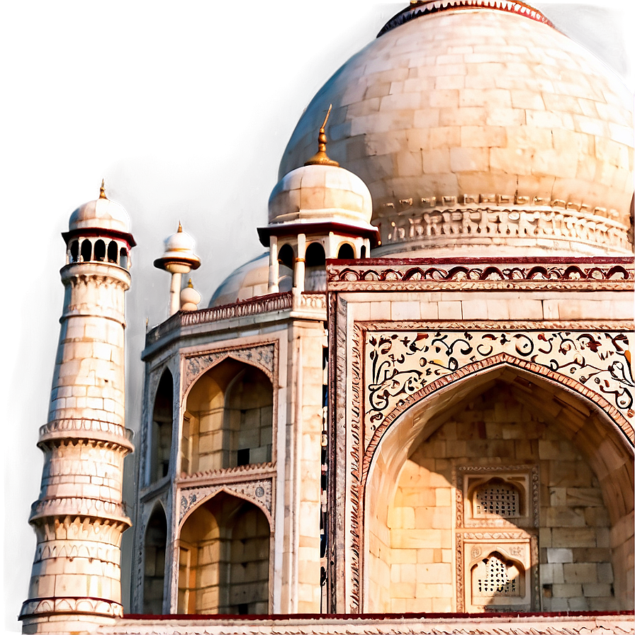 Taj Mahal Close-up Detail Png Guw