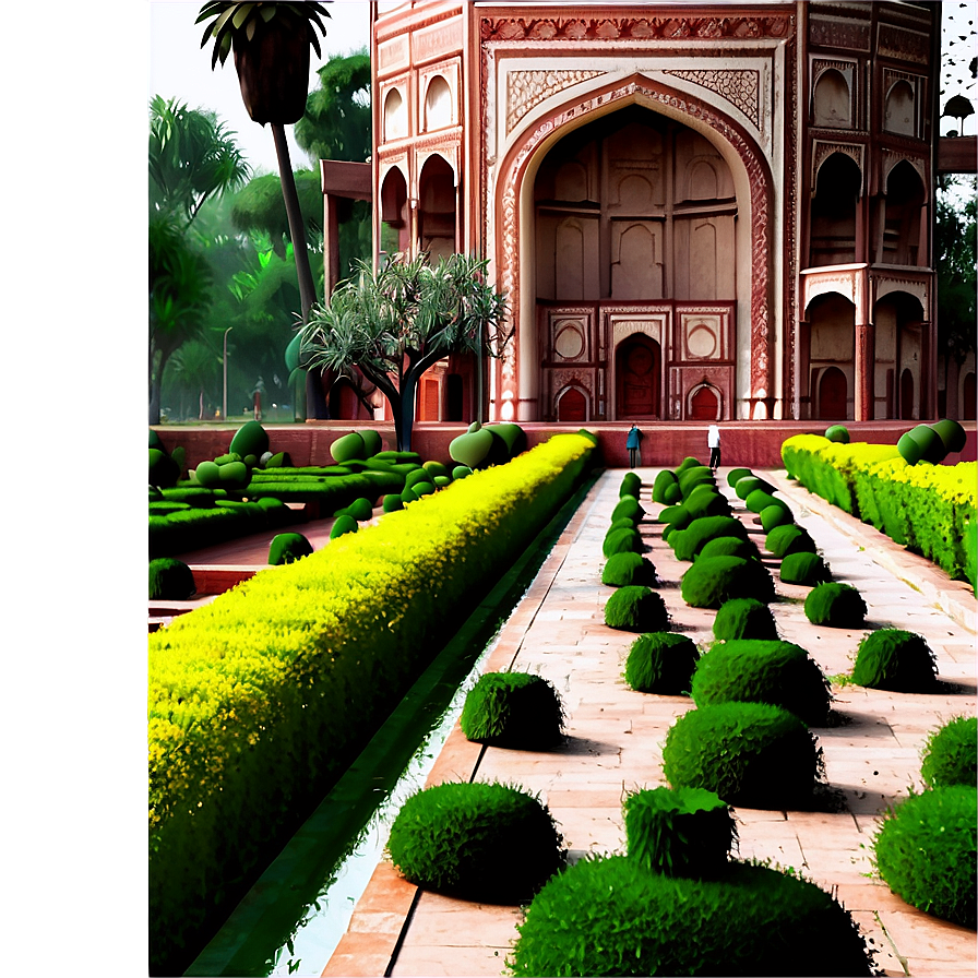 Taj Mahal Garden Pathway Png 06252024