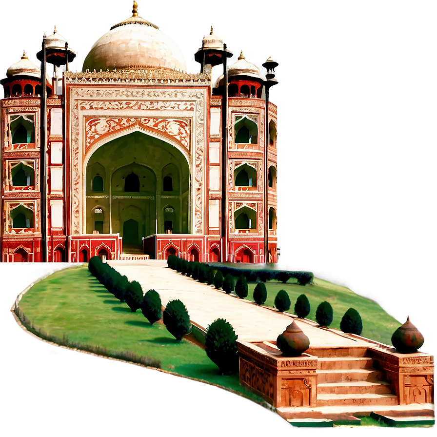 Taj Mahal Garden Pathway Png Hsl58