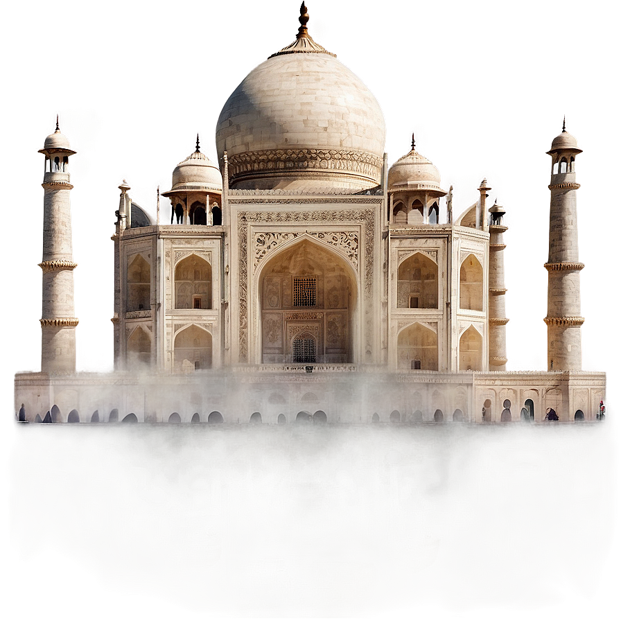 Taj Mahal In Foggy Morning Png 06252024