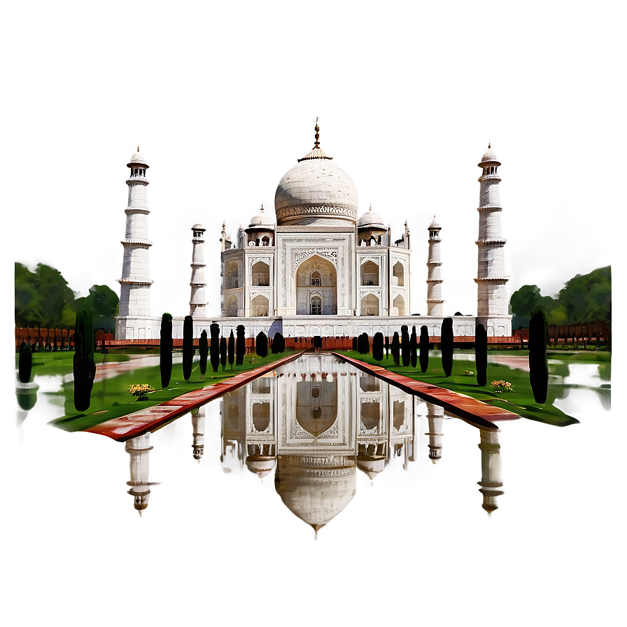 Taj Mahal In Rainy Weather Png 06252024