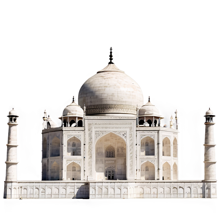 Taj Mahal In Winter Fog Png Mxq