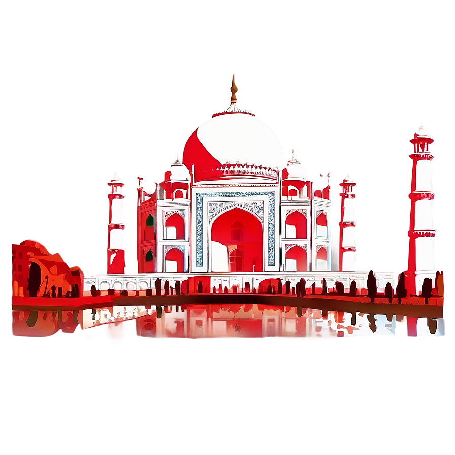 Taj Mahal Indian Icon Png 12