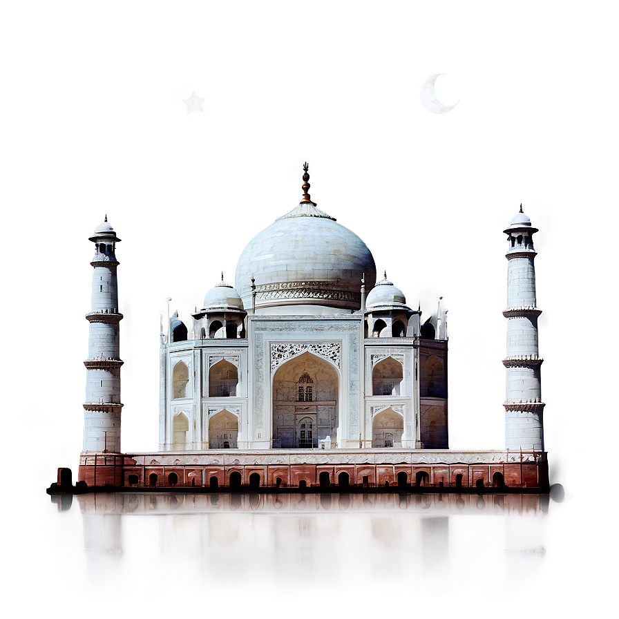 Taj Mahal Under Moonlight Png Hrq