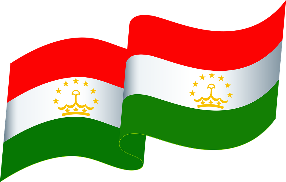 Tajikistan National Flag Waving