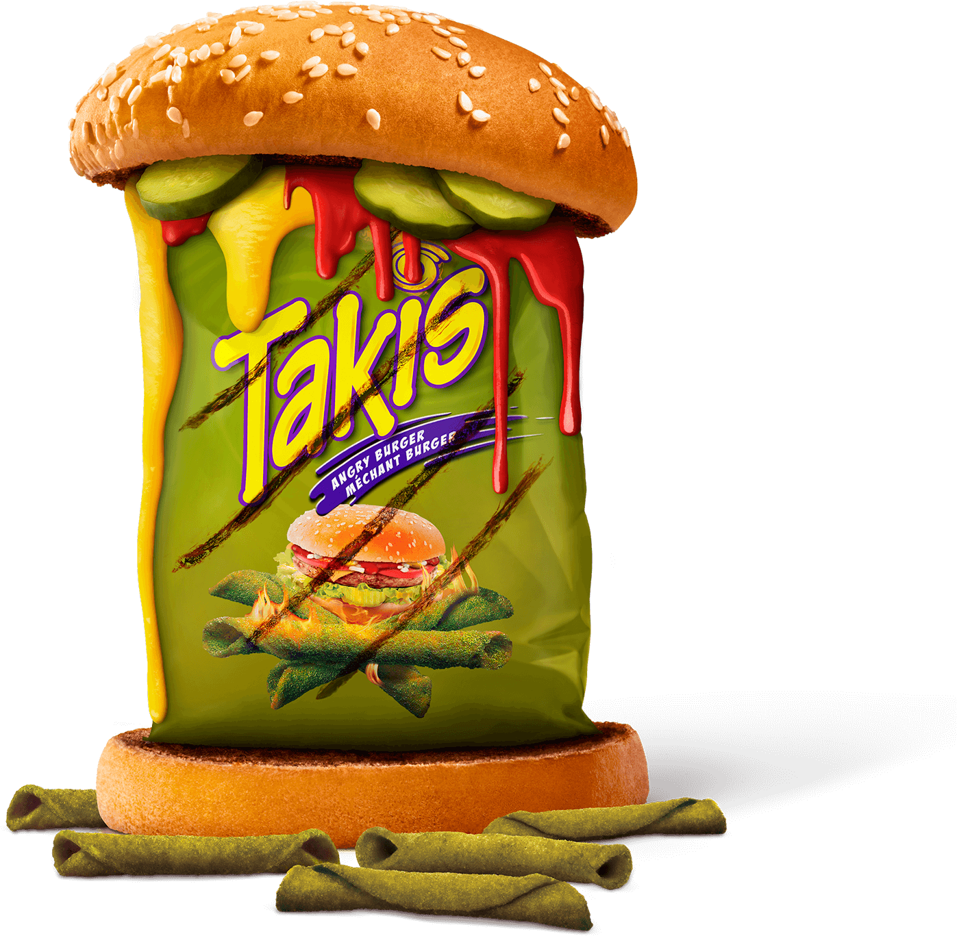 Takis Burger Flavored Chips Promotion