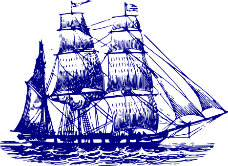 Tall_ Ship_ Silhouette_ Night_ Sea