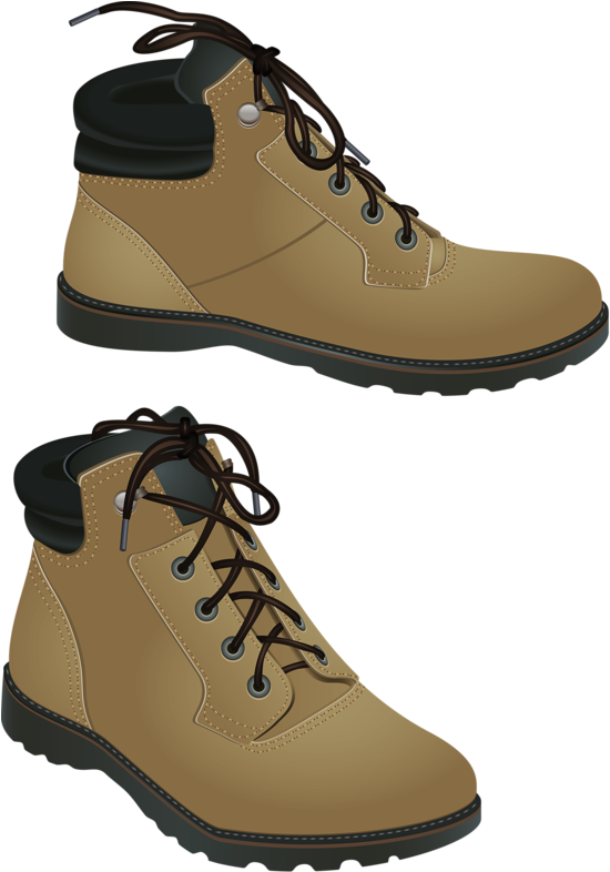 Tan Leather Work Boots Illustration