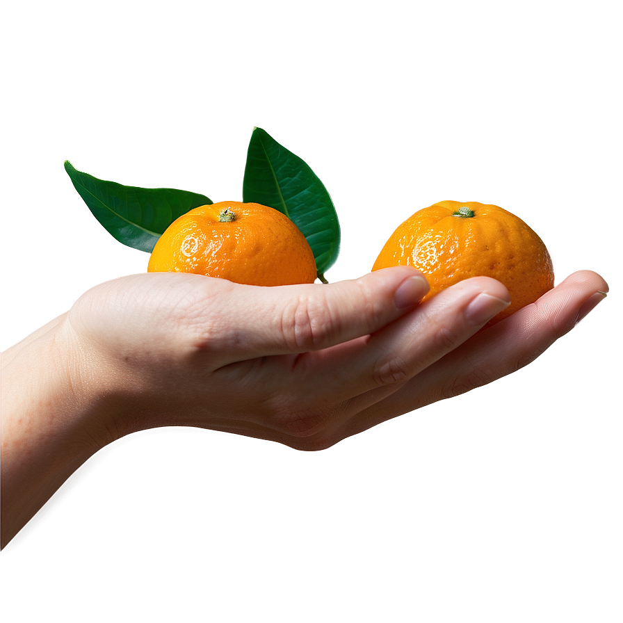 Tangerine In Hand Png Fhk