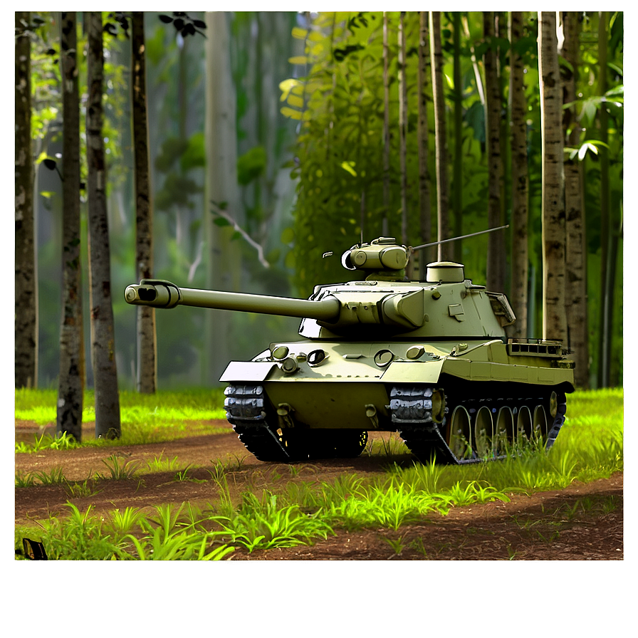 Tank In Forest Ambush Png Xsk