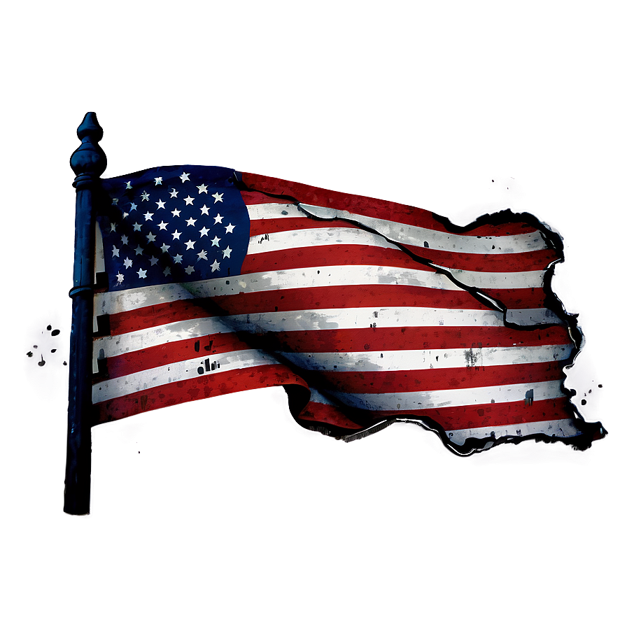 Tattered American Flag Png Yko