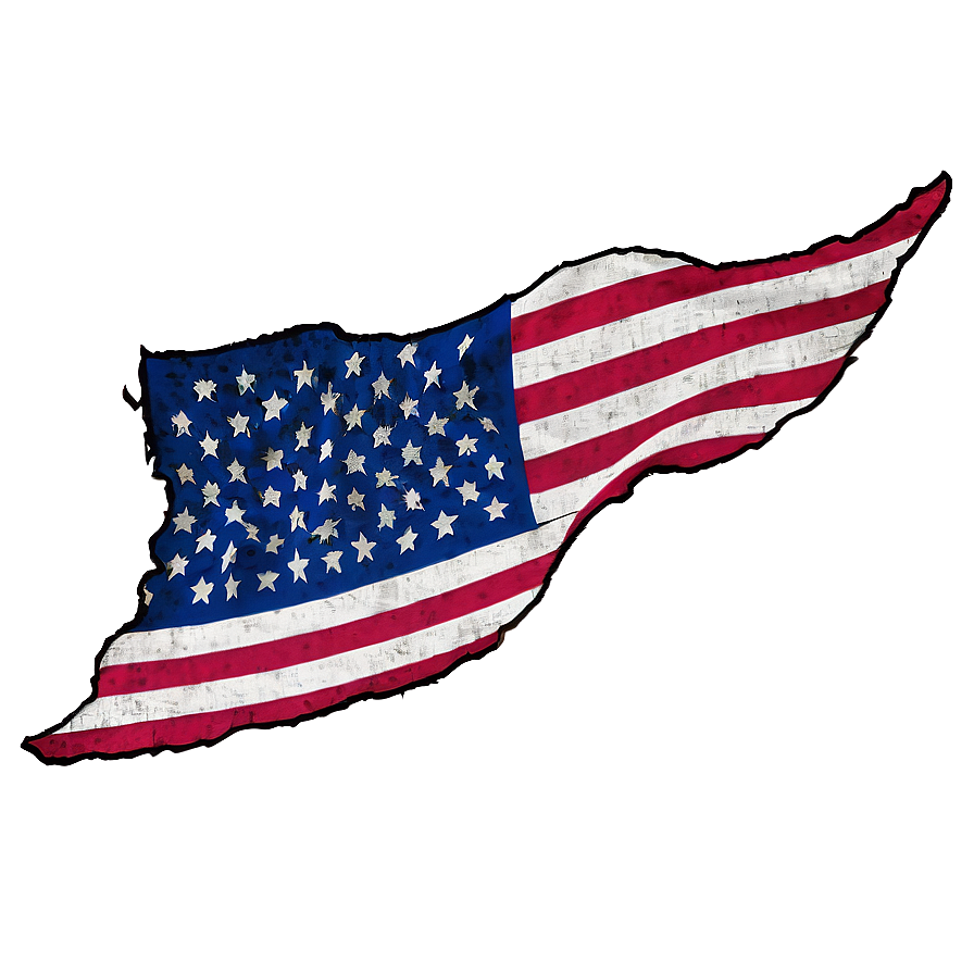 Tattered Flag Outline Png 28