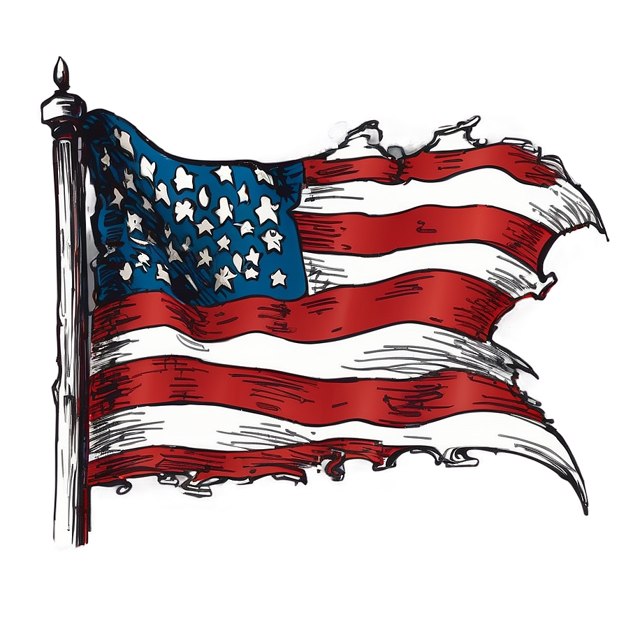 Tattered Flag Sketch Png Jbl