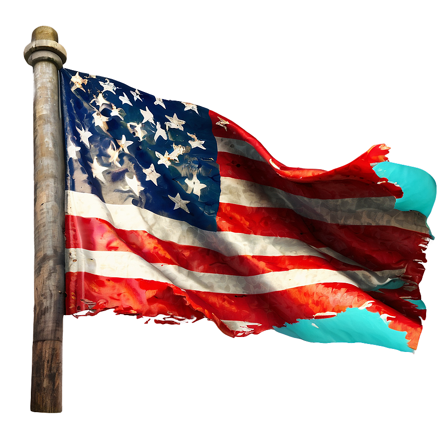 Tattered Flag Texture Png 06282024