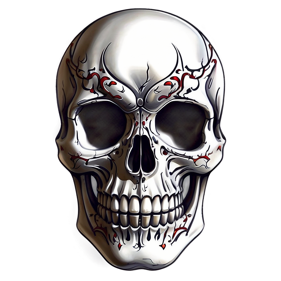 Tattoo Style Skull Face Png Doa