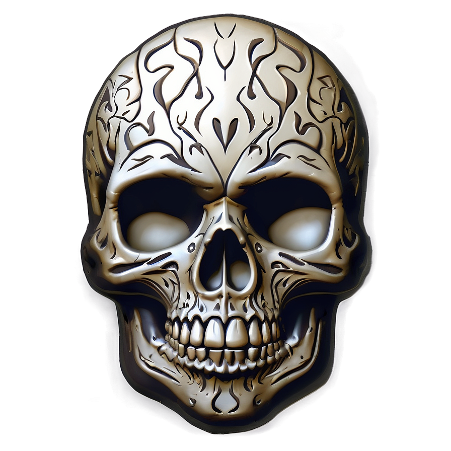 Tattoo Style Skull Face Png Pkm