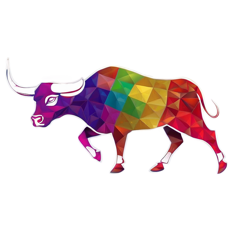 Taurus In Abstract Colors Png Hem31