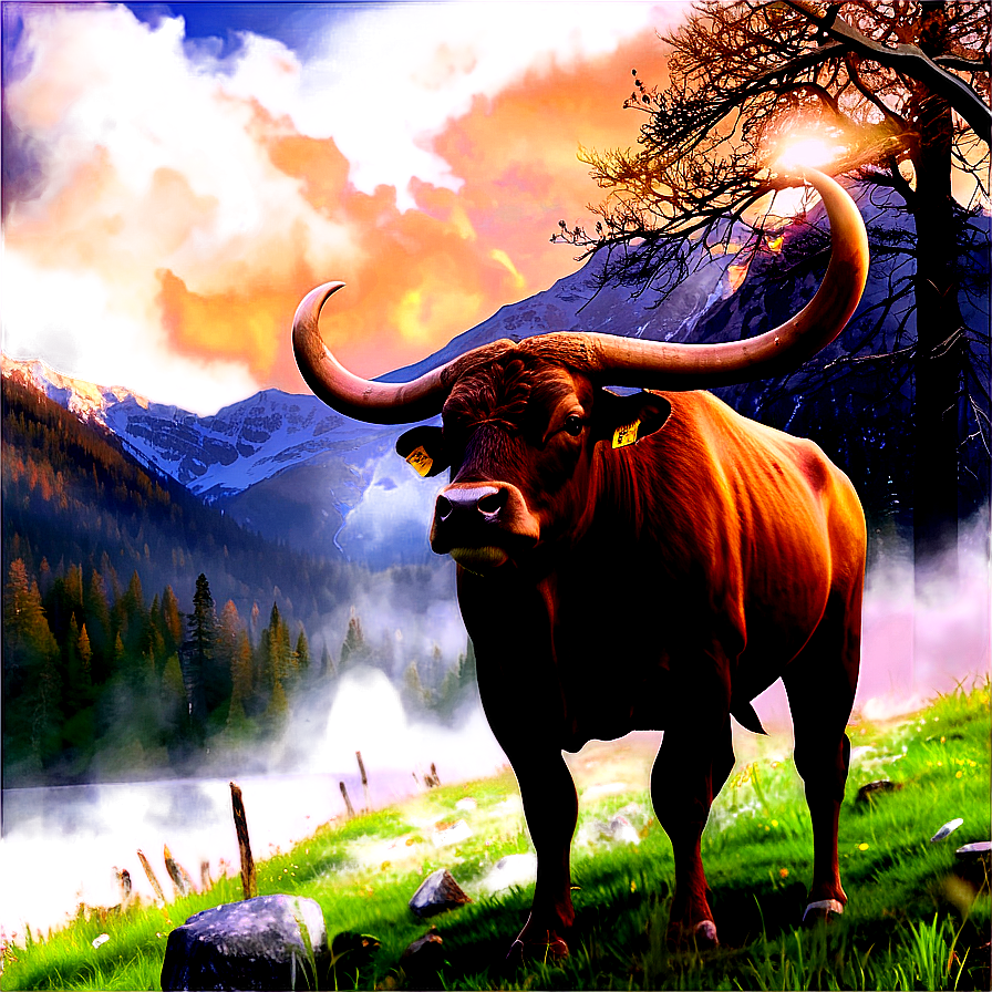 Taurus In Nature Scene Png Lol85