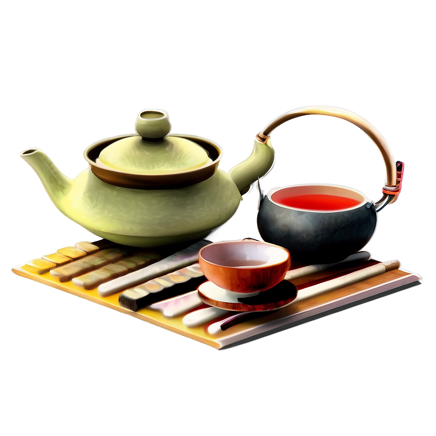 Tea Ceremony Set Png 05242024