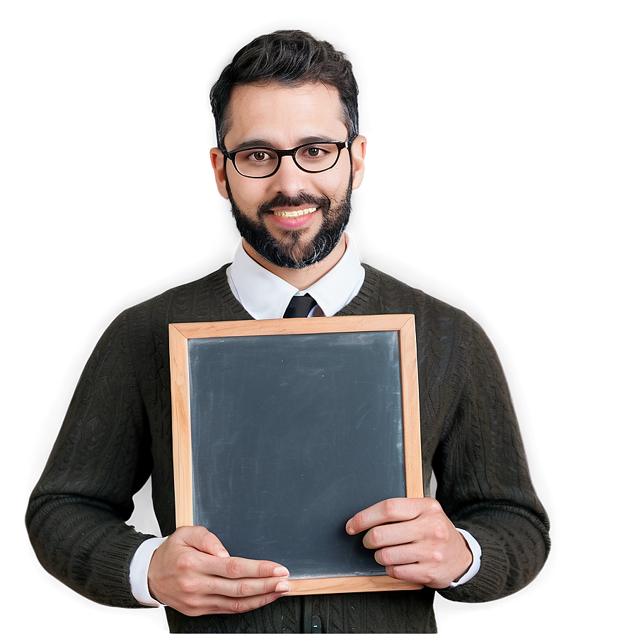 Teacher With Chalkboard Png 65