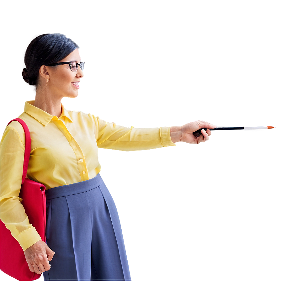 Teacher With Pointer Png 34