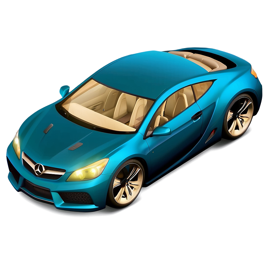 Teal Blue Car Mockup Png Ohg60