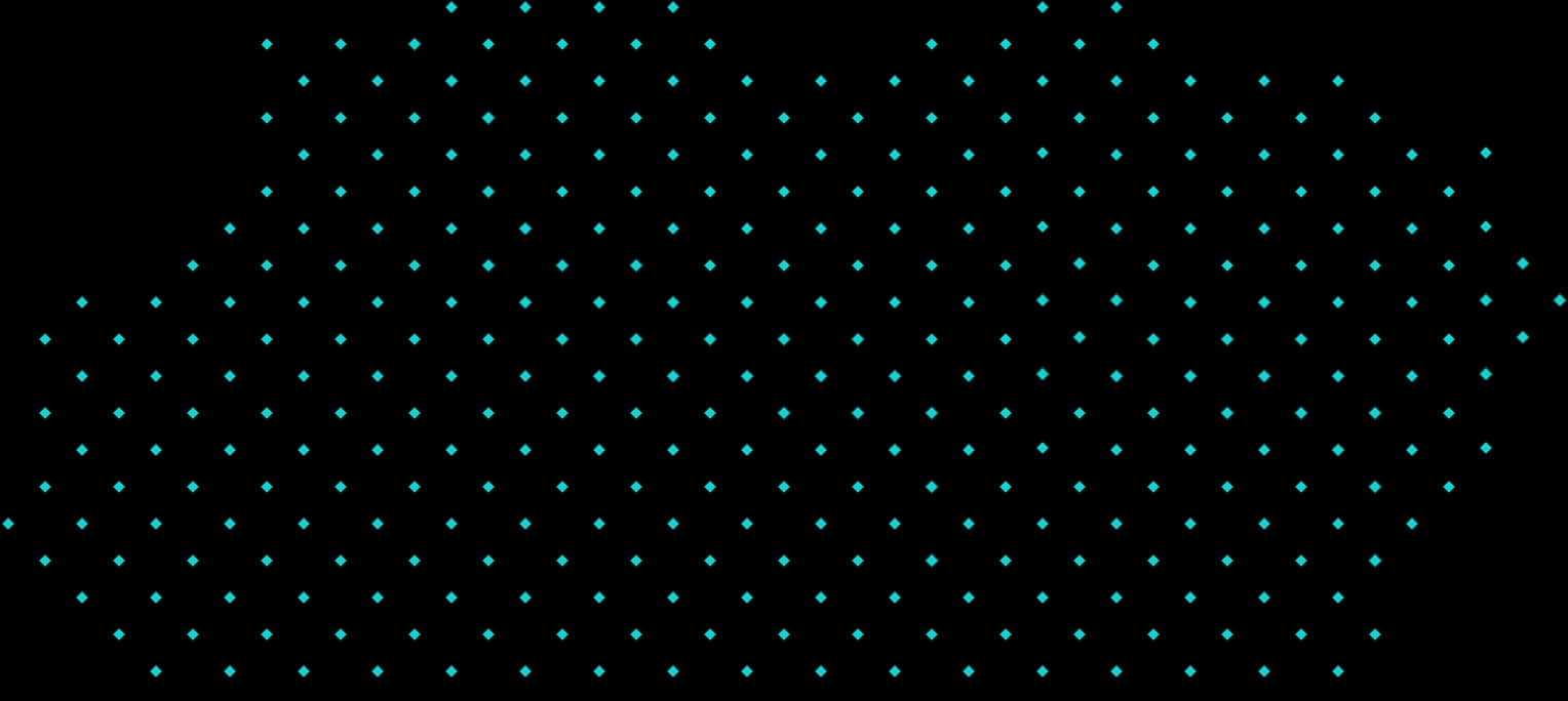 Teal Dots Black Background Pattern