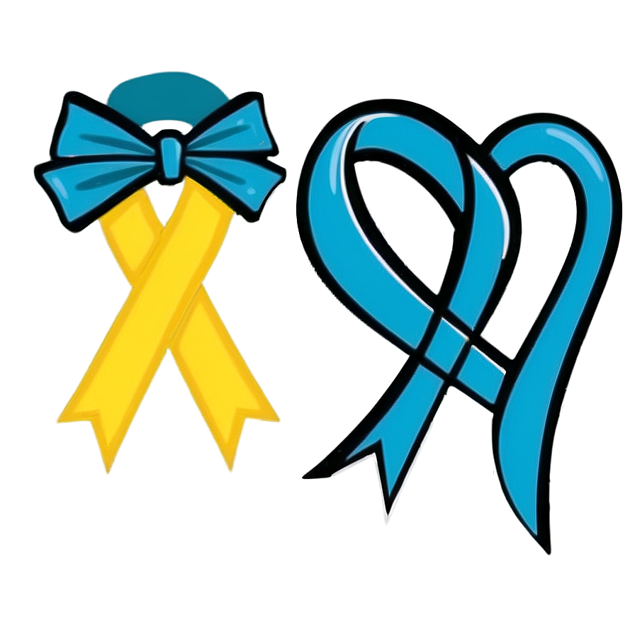 Teal Ribbon For Anxiety Awareness Png Nup