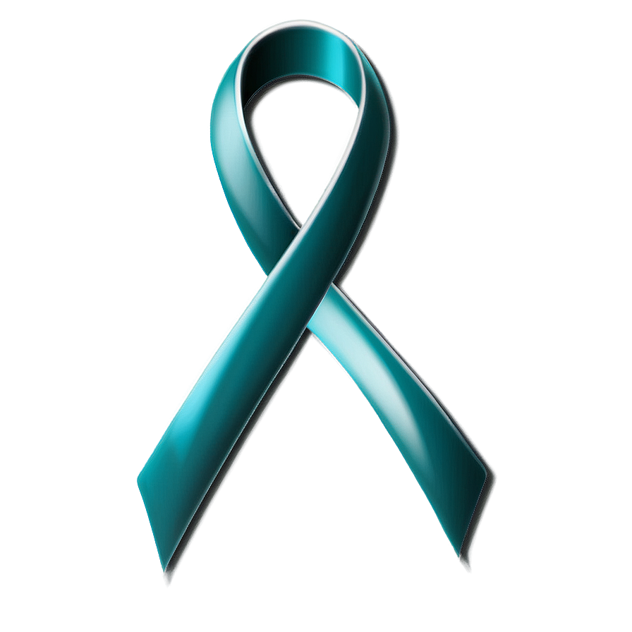 Teal Ribbon For Cervical Cancer Awareness Png 85