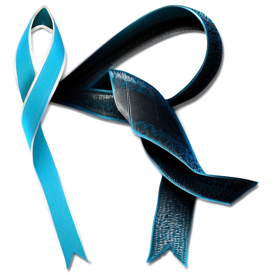 Teal Ribbon For Ovarian Cancer Support Png 76