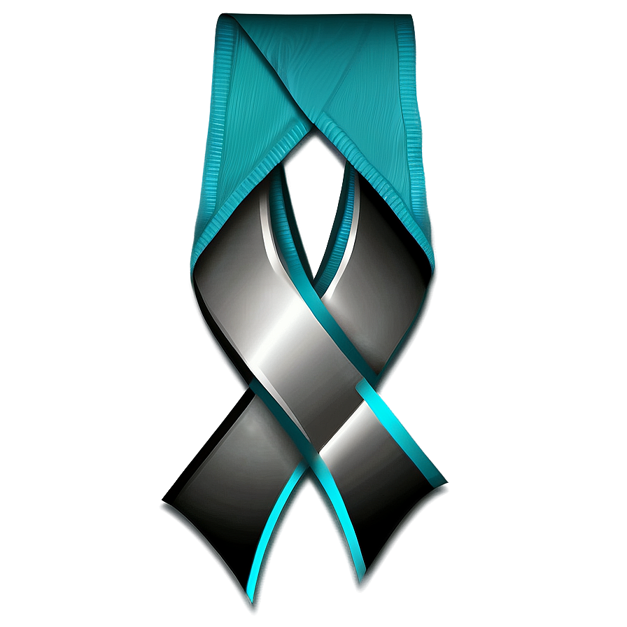 Teal Ribbon For Ptsd Awareness Png 06282024