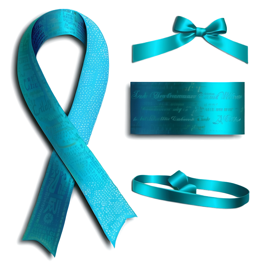 Teal Ribbon Of Hope Png Jfn36