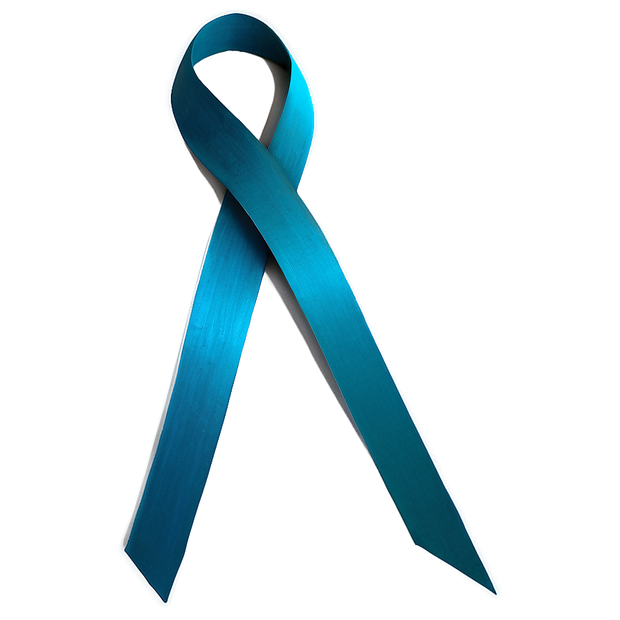 Teal Ribbon With Butterfly Detail Png 91