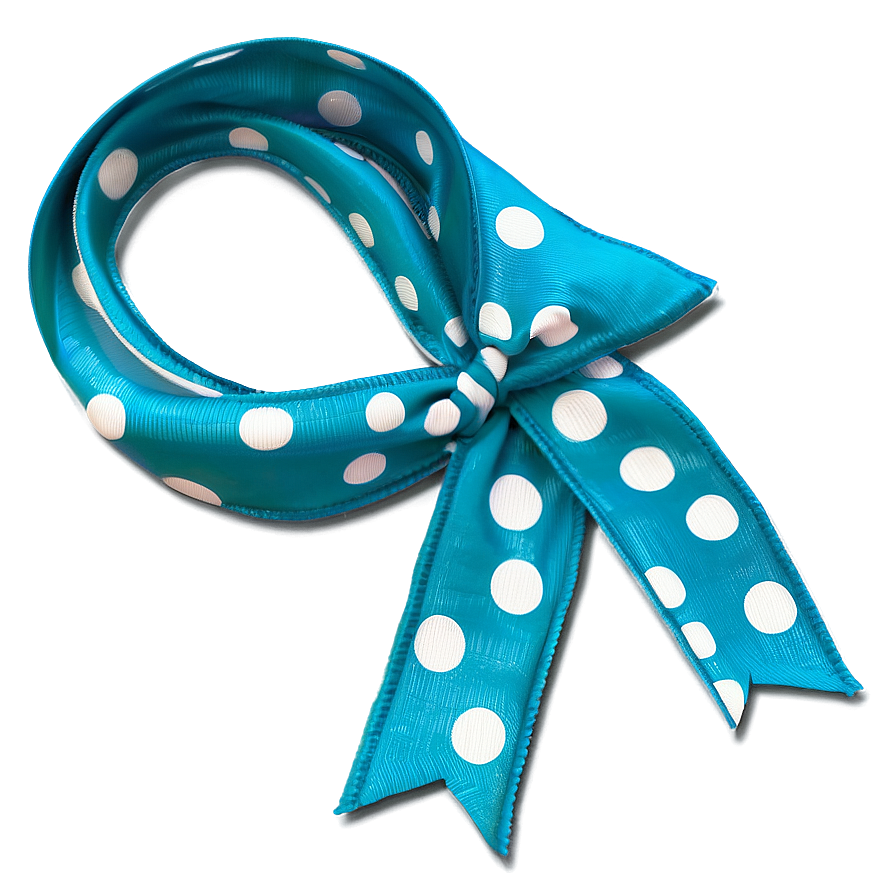 Teal Ribbon With Polka Dots Png Fvp