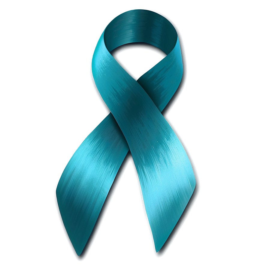 Teal Ribbon With Shadow Png Ttf19