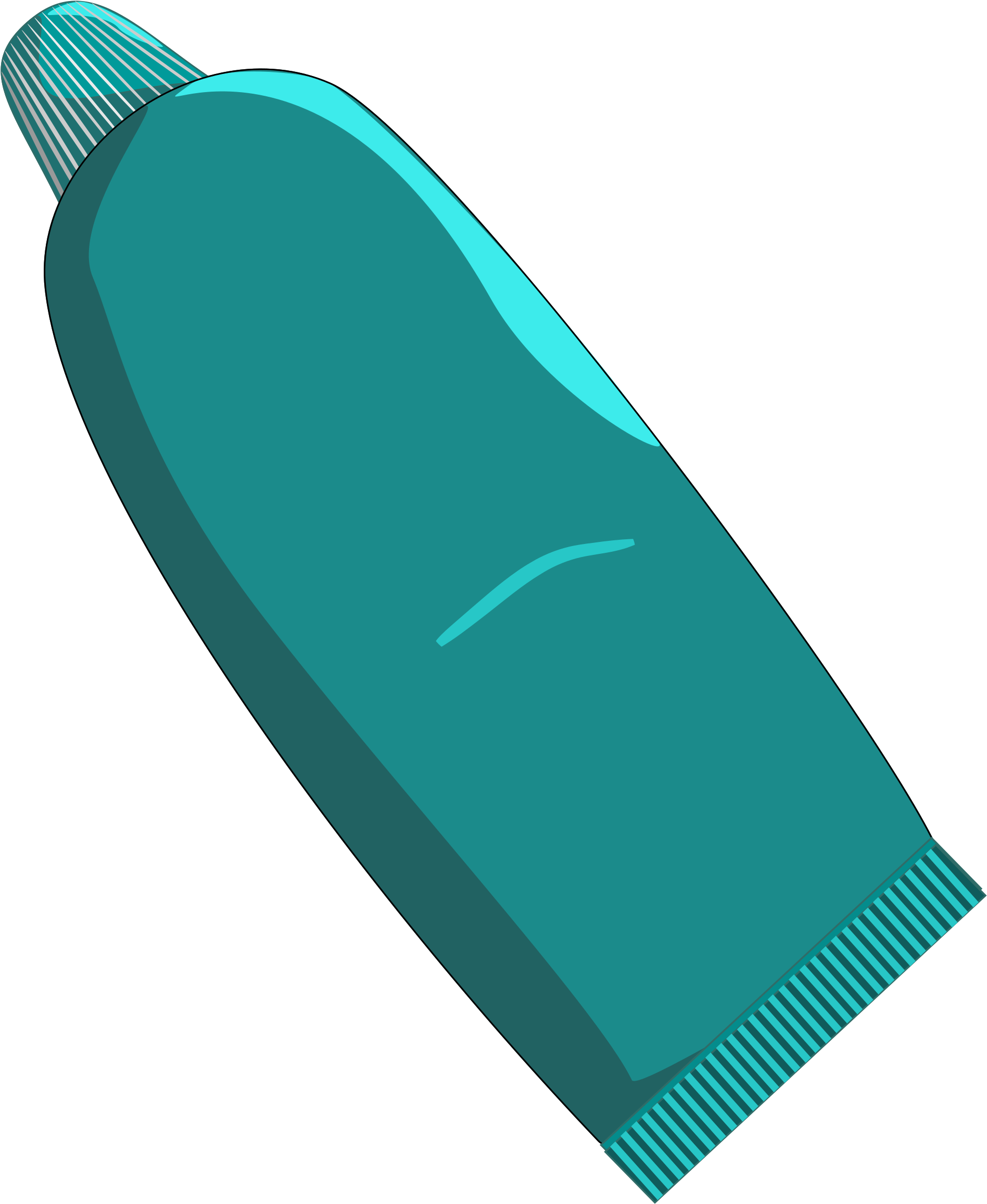 Teal Toothpaste Tube Vector