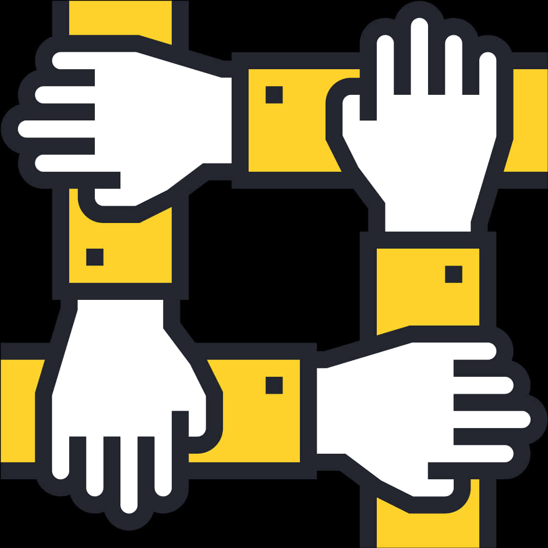 Teamwork Hands Connected Graphic