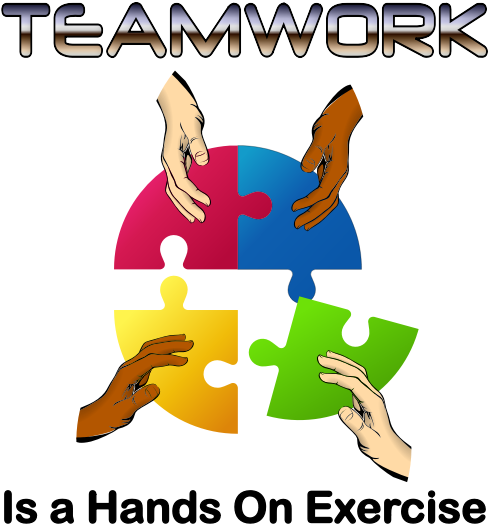 Teamwork Puzzle Hands Concept