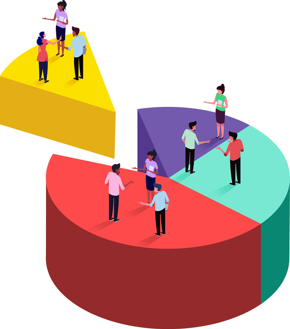 Teamworkon Colorful Pie Chart