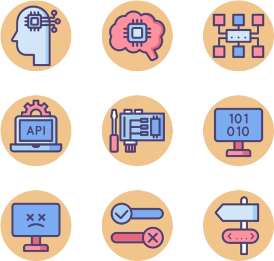 Technology Concept Icons Set