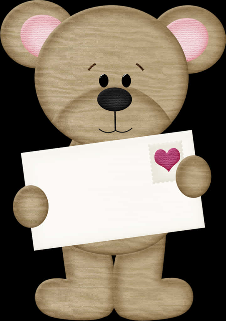 Teddy Bear Holding Love Note